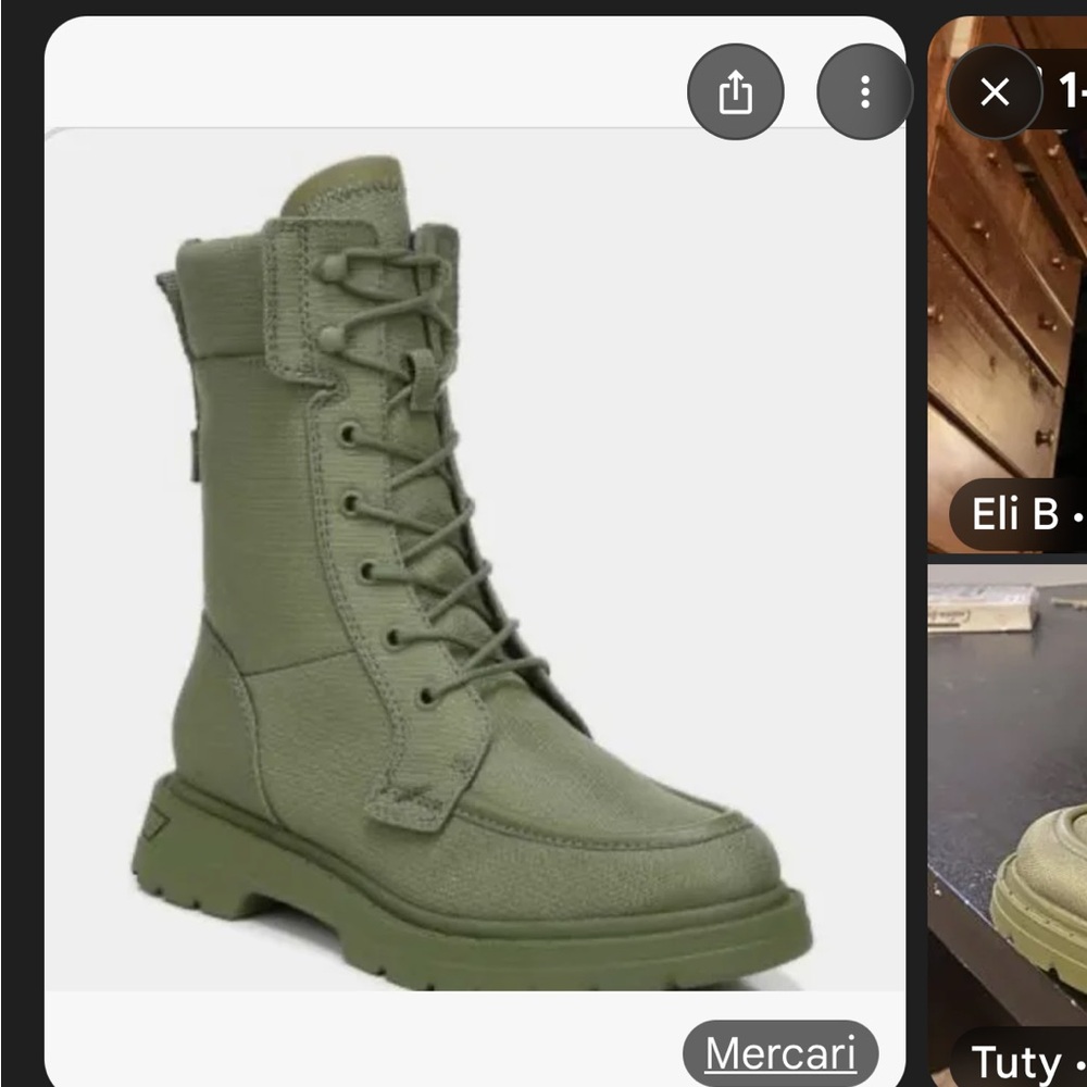 Franco Sarto Women's Olive Combat Boots